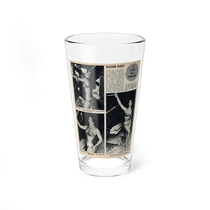 Susan Hart #50 - Vintage 8x10 B&W Foreign Magazine with 3 Full Body 2-Piece Swimsuit Photos & Article (Vintage Female Icon) Pint Glass 16oz 16oz - Go Mug Yourself