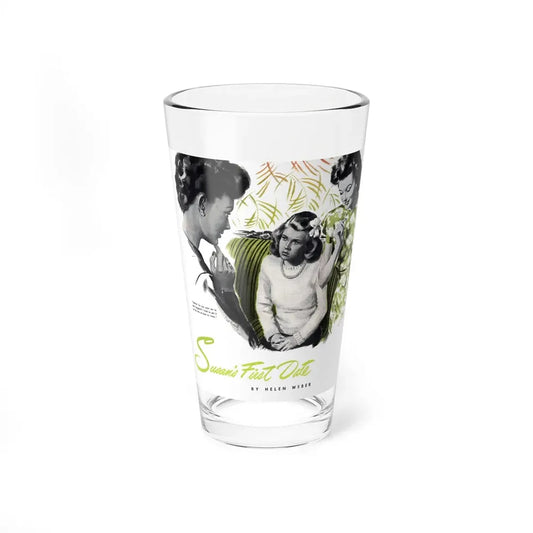 Susan's First Date, Everywoman's Magazine, October 1945 (Magazine Illustration) Pint Glass 16oz 16oz - Go Mug Yourself