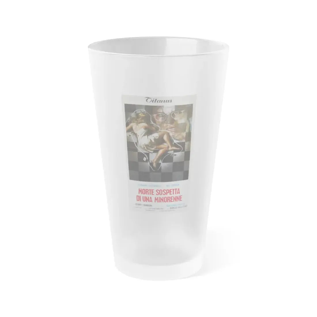 SUSPECTED DEATH OF A MINOR 1975 Movie Poster - Frosted Pint Glass 16oz Default Title - Go Mug Yourself