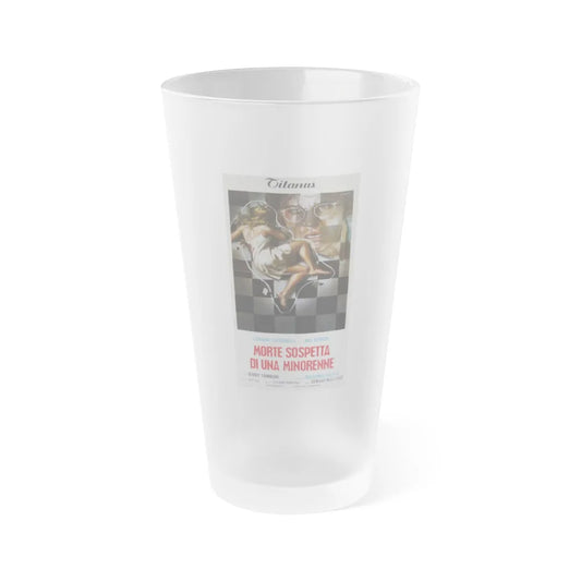 SUSPECTED DEATH OF A MINOR 1975 Movie Poster - Frosted Pint Glass 16oz-Go Mug Yourself