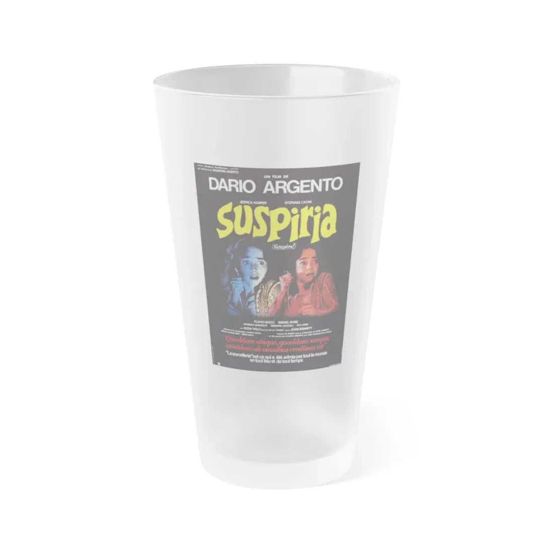 SUSPIRIA (FRENCH) 1977 Movie Poster - Frosted Pint Glass 16oz Default Title - Go Mug Yourself