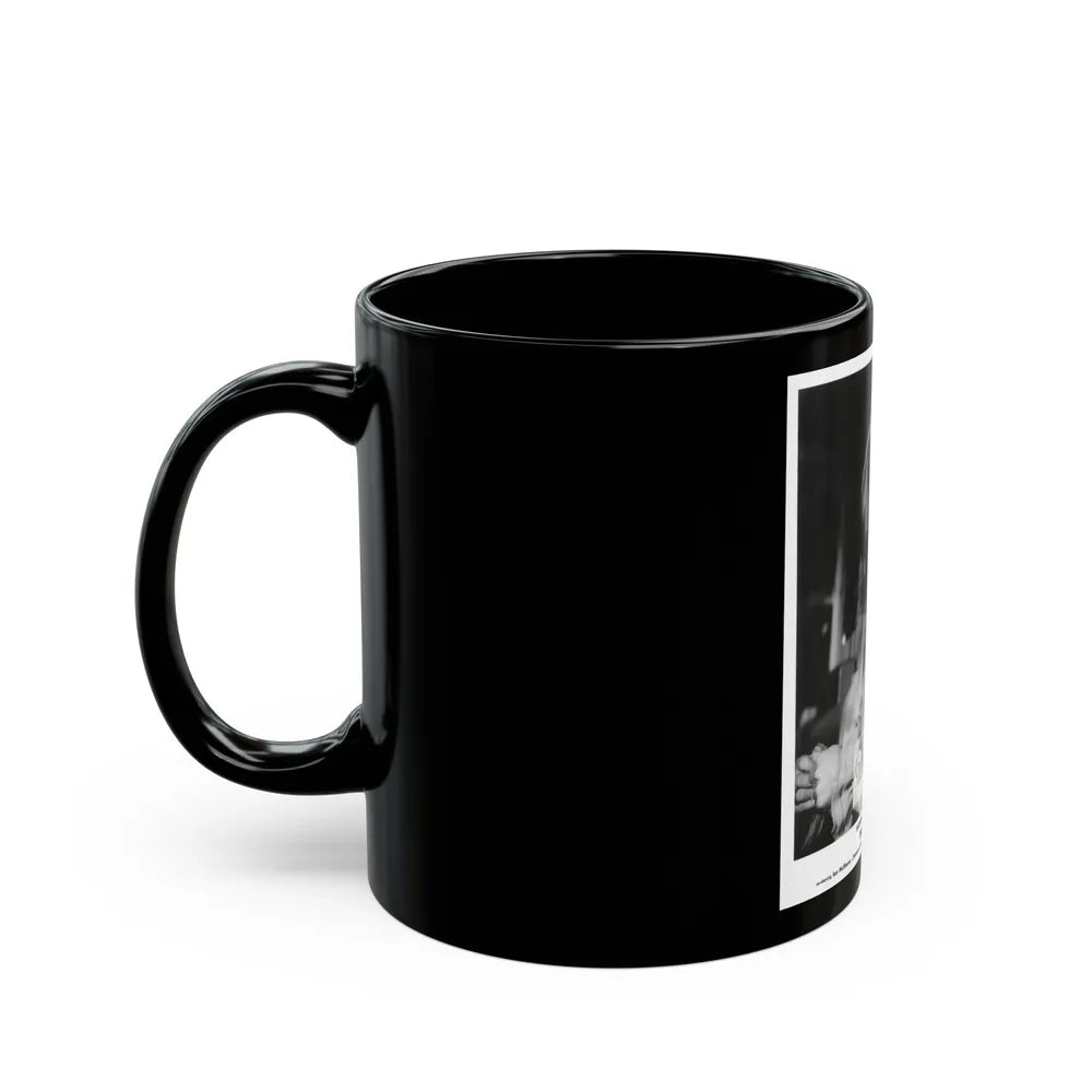 Suzanna Leigh #05 (Vintage Female Icon) Black Coffee Mug-Go Mug Yourself