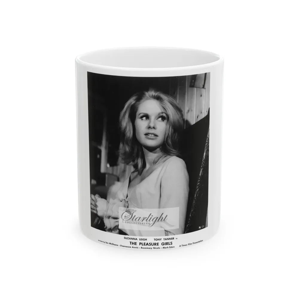 Suzanna Leigh #05 (Vintage Female Icon) White Coffee Mug-11oz-Go Mug Yourself