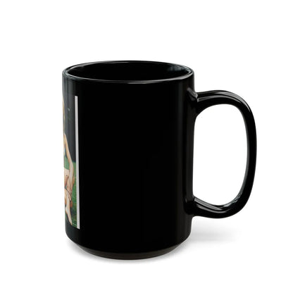 Suzanna Leigh #11 (Vintage Female Icon) Black Coffee Mug-Go Mug Yourself