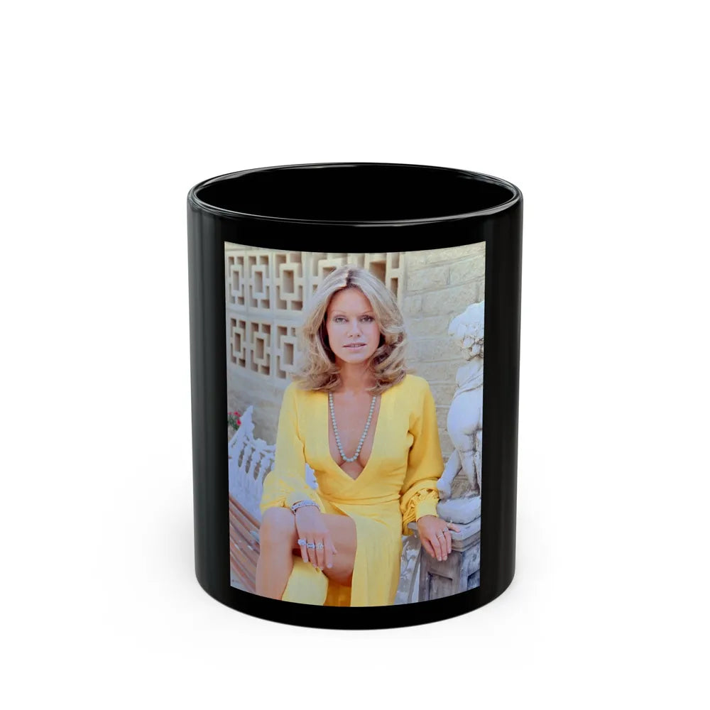 Suzanna Leigh #13 (Vintage Female Icon) Black Coffee Mug-11oz-Go Mug Yourself