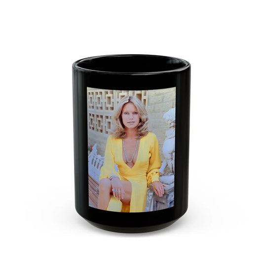 Suzanna Leigh #13 (Vintage Female Icon) Black Coffee Mug-15oz-Go Mug Yourself