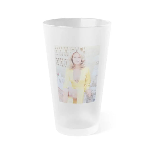 Suzanna Leigh #13 (Vintage Female Icon) Frosted Pint Glass 16oz 16oz Frosted - Go Mug Yourself