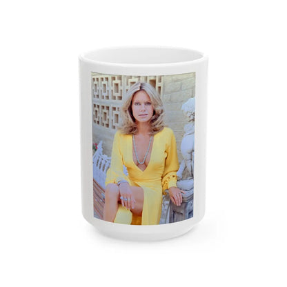 Suzanna Leigh #13 (Vintage Female Icon) White Coffee Mug-15oz-Go Mug Yourself