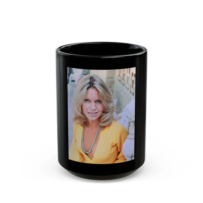 Suzanna Leigh #14 (Vintage Female Icon) Black Coffee Mug-15oz-Go Mug Yourself