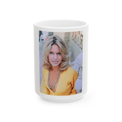 Suzanna Leigh #14 (Vintage Female Icon) White Coffee Mug-15oz-Go Mug Yourself