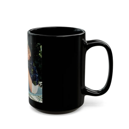 Suzanna Leigh #18 (Vintage Female Icon) Black Coffee Mug-Go Mug Yourself