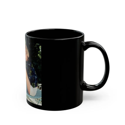 Suzanna Leigh #18 (Vintage Female Icon) Black Coffee Mug-Go Mug Yourself