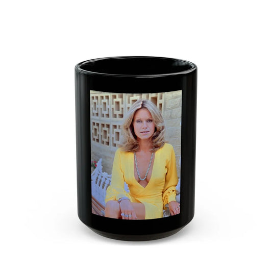 Suzanna Leigh #25 (Vintage Female Icon) Black Coffee Mug-15oz-Go Mug Yourself