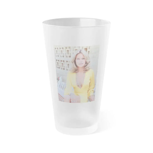 Suzanna Leigh #25 (Vintage Female Icon) Frosted Pint Glass 16oz 16oz Frosted - Go Mug Yourself