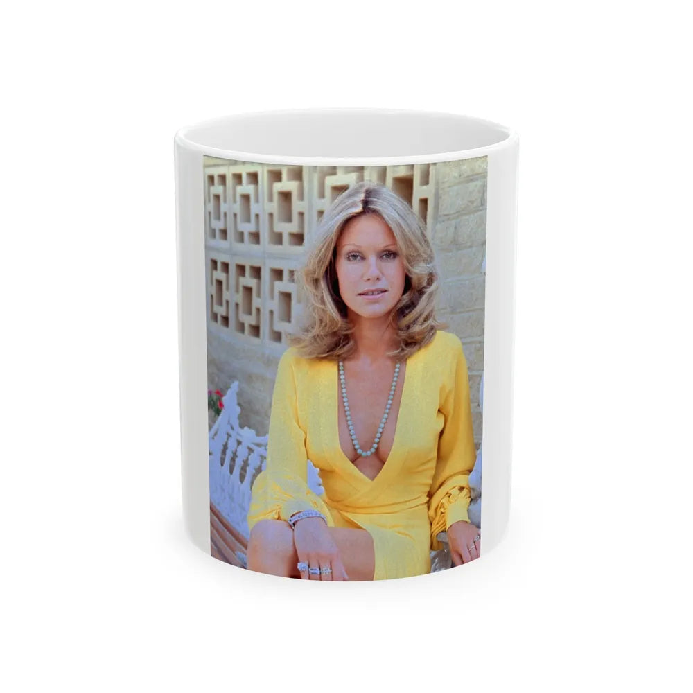 Suzanna Leigh #25 (Vintage Female Icon) White Coffee Mug-11oz-Go Mug Yourself