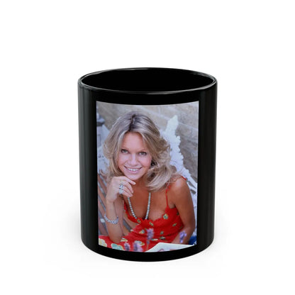 Suzanna Leigh #28 (Vintage Female Icon) Black Coffee Mug-11oz-Go Mug Yourself