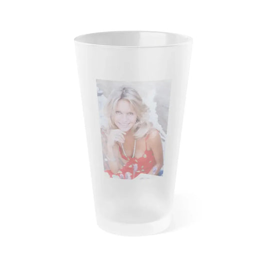 Suzanna Leigh #28 (Vintage Female Icon) Frosted Pint Glass 16oz 16oz Frosted - Go Mug Yourself