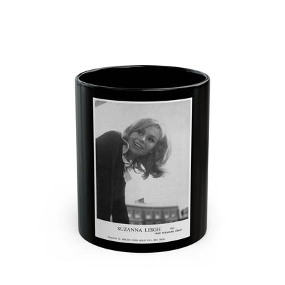 Suzanna Leigh #30 (Vintage Female Icon) Black Coffee Mug-11oz-Go Mug Yourself