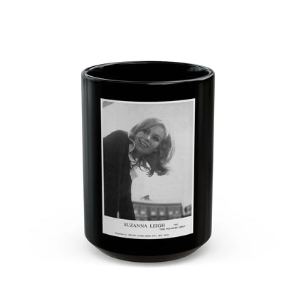 Suzanna Leigh #30 (Vintage Female Icon) Black Coffee Mug-15oz-Go Mug Yourself