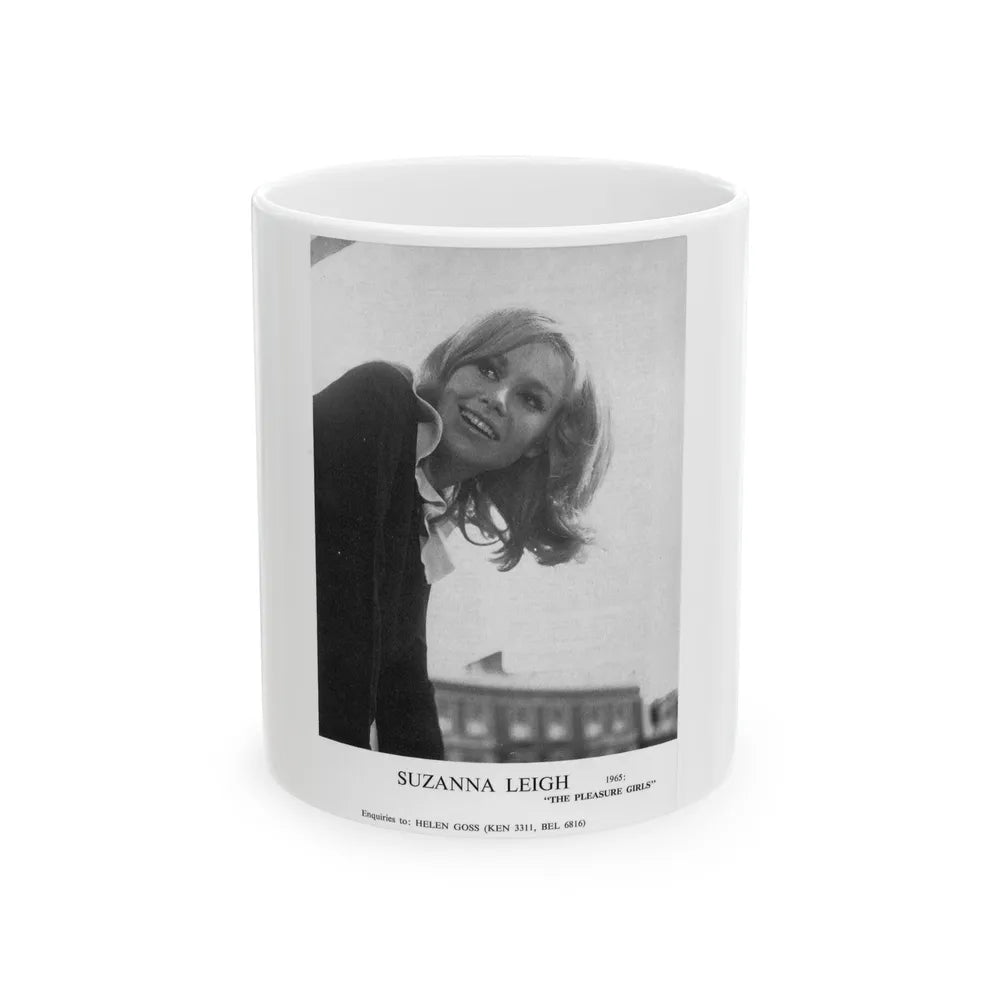 Suzanna Leigh #30 (Vintage Female Icon) White Coffee Mug-11oz-Go Mug Yourself