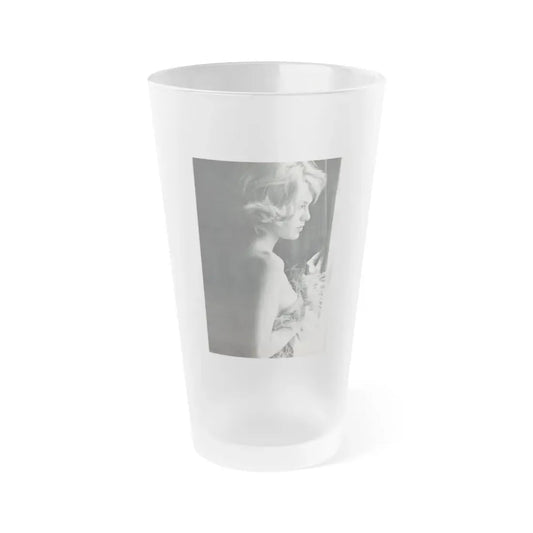 Suzanna Leigh #32 (Vintage Female Icon) Frosted Pint Glass 16oz 16oz Frosted - Go Mug Yourself