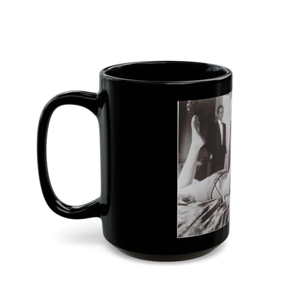 Suzanna Leigh #39 (Vintage Female Icon) Black Coffee Mug-Go Mug Yourself