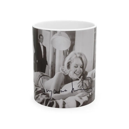 Suzanna Leigh #39 (Vintage Female Icon) White Coffee Mug-11oz-Go Mug Yourself