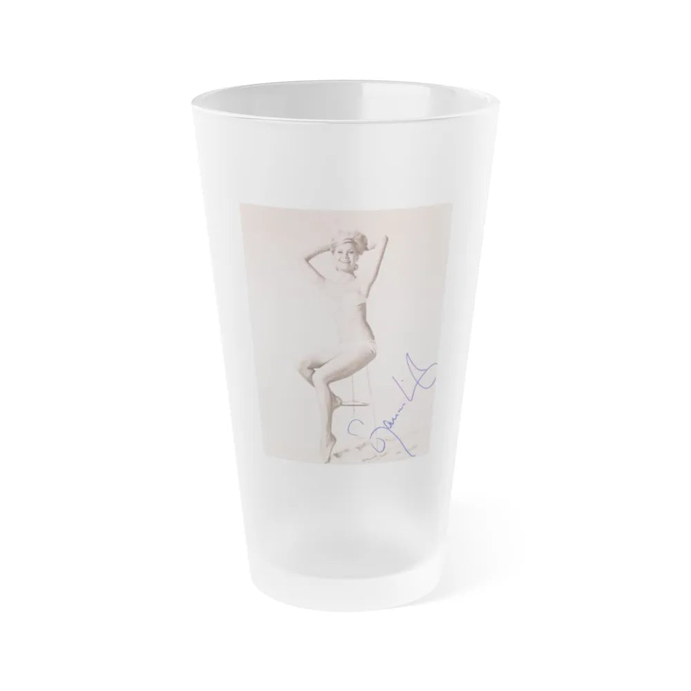 Suzanna Leigh #42 (Vintage Female Icon) Frosted Pint Glass 16oz-16oz-Frosted-Go Mug Yourself