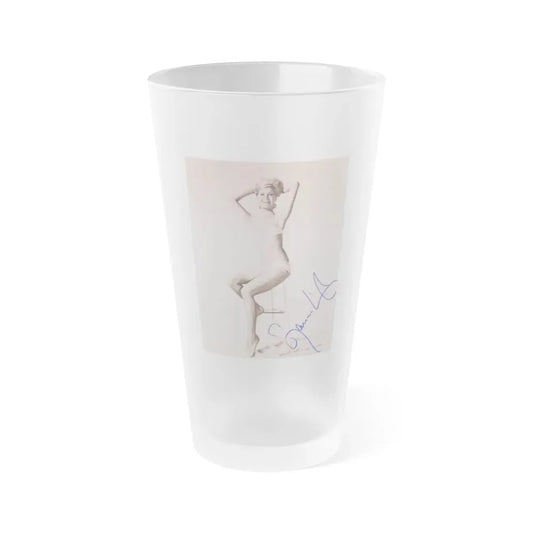 Suzanna Leigh #42 (Vintage Female Icon) Frosted Pint Glass 16oz 16oz Frosted - Go Mug Yourself