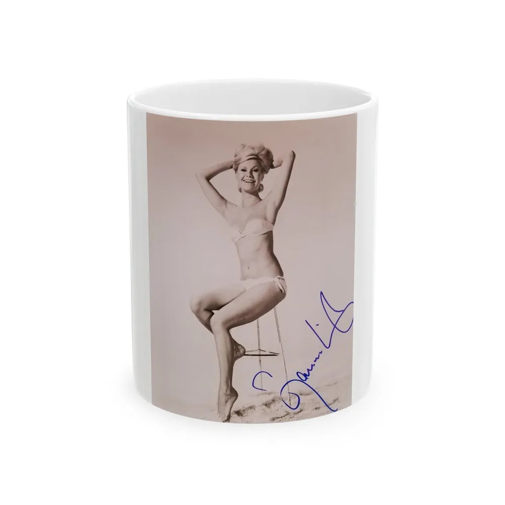 Suzanna Leigh #42 (Vintage Female Icon) White Coffee Mug-11oz-Go Mug Yourself