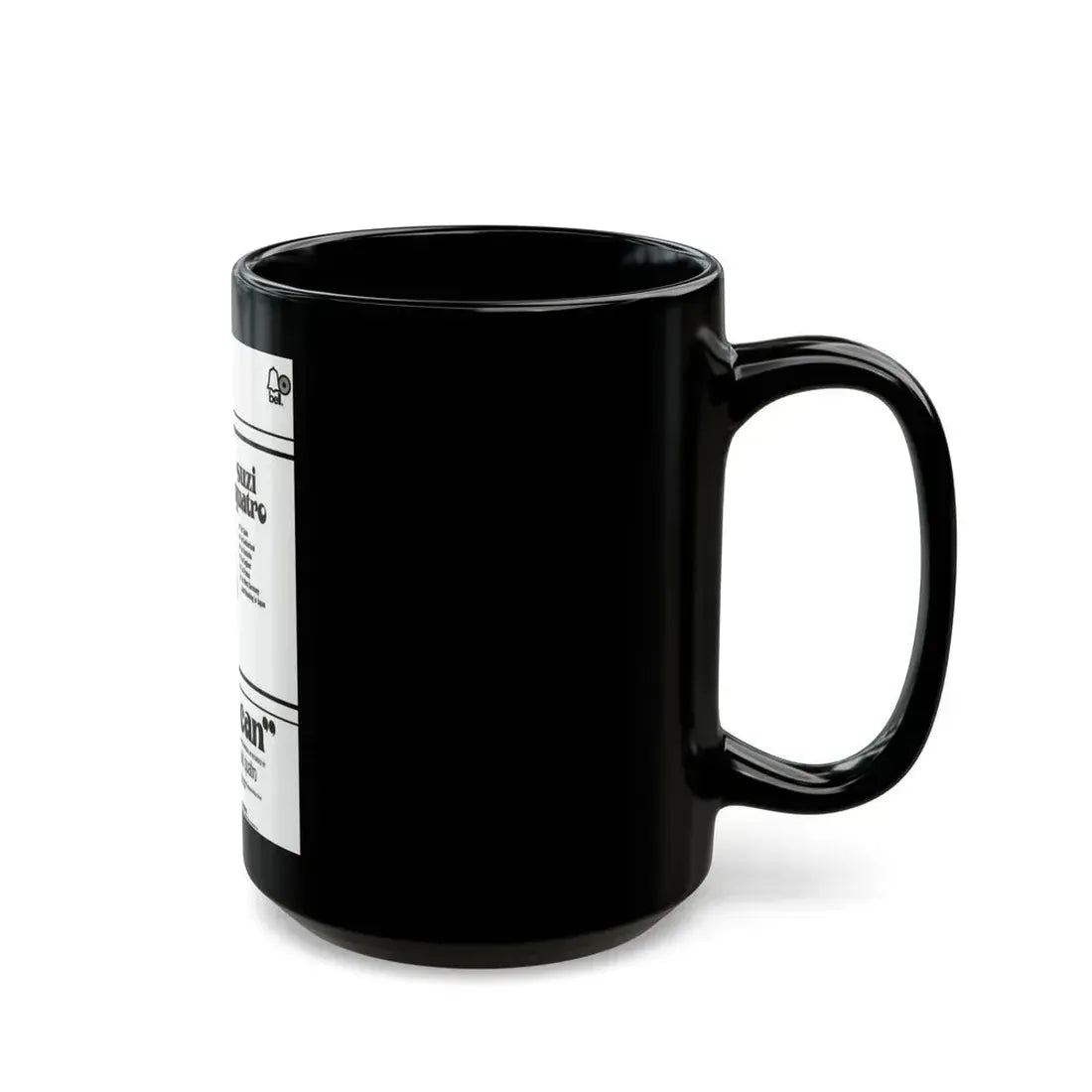 Suzi Quatro 1973 (Music Poster) Black Coffee Mug - Go Mug Yourself