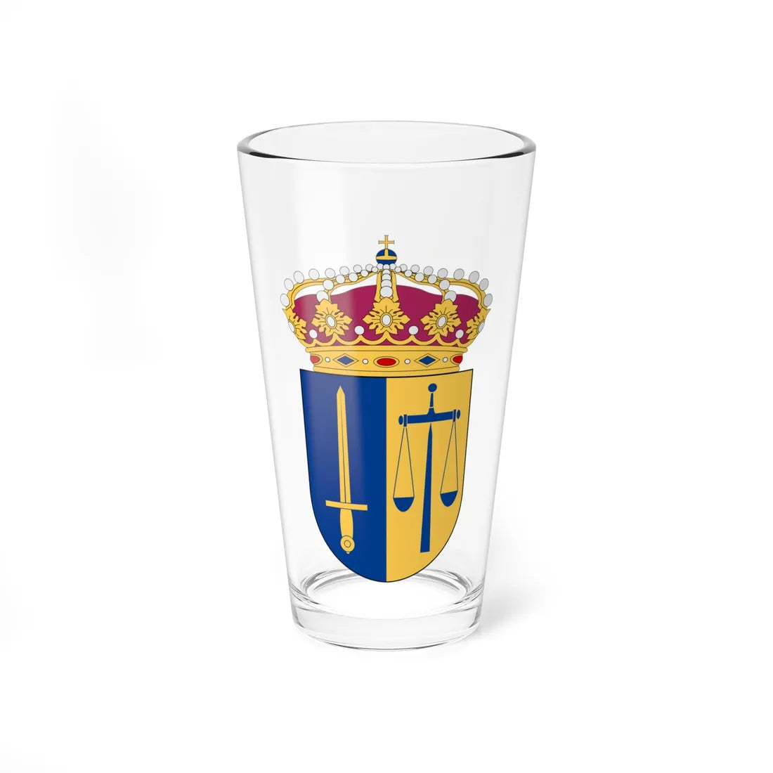 Svea hovrätt vapen (Sweden) (Coat of Arms) Pint Glass 16oz 16oz - Go Mug Yourself