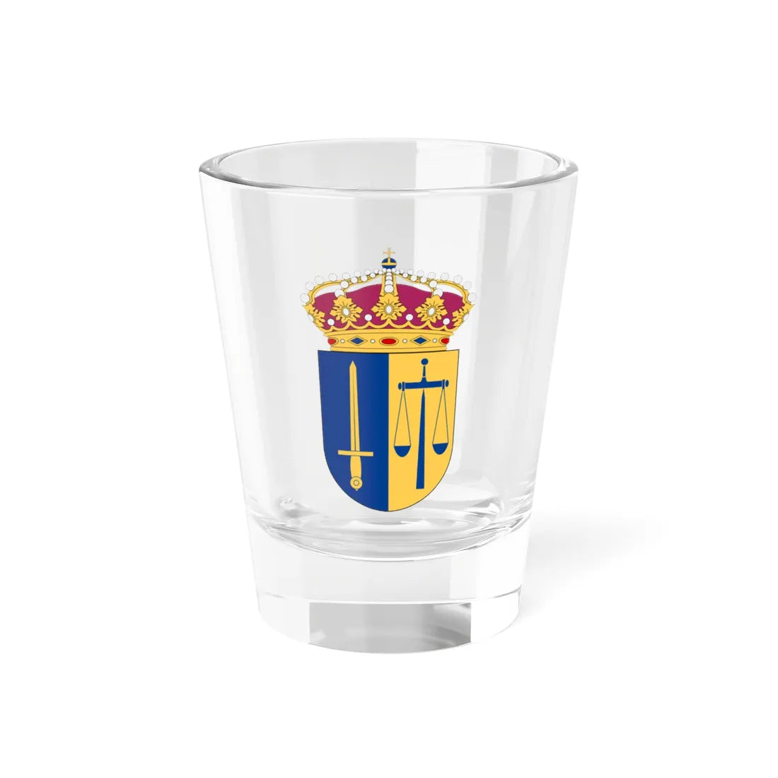 Svea hovrätt vapen (Sweden) (Coat of Arms) Shot Glass 1.5oz 1.5oz - Go Mug Yourself