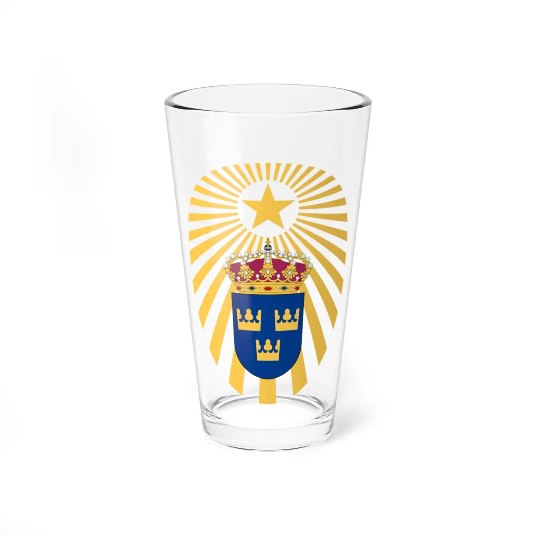 Svea ingenjörregemente vapen (Sweden) (Coat of Arms) Pint Glass 16oz 16oz - Go Mug Yourself