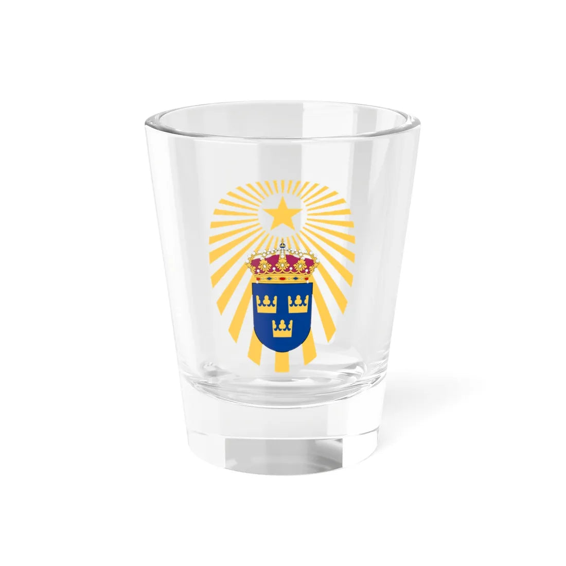 Svea ingenjörregemente vapen (Sweden) (Coat of Arms) Shot Glass 1.5oz 1.5oz - Go Mug Yourself