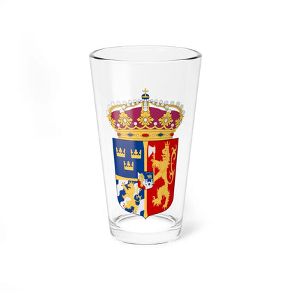 Svensk-Norska unionsvapnet (Sweden) (Coat of Arms) Pint Glass 16oz 16oz - Go Mug Yourself