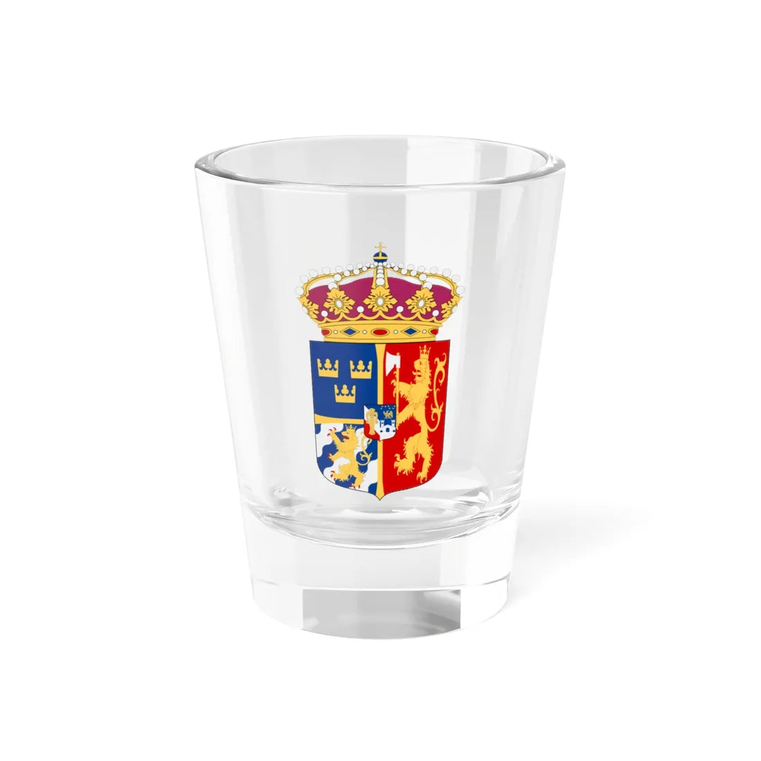 Svensk-Norska unionsvapnet (Sweden) (Coat of Arms) Shot Glass 1.5oz 1.5oz - Go Mug Yourself