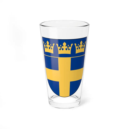 Svenska Försvarsutbildningsförbundet vapen (Sweden) (Coat of Arms) Pint Glass 16oz 16oz - Go Mug Yourself
