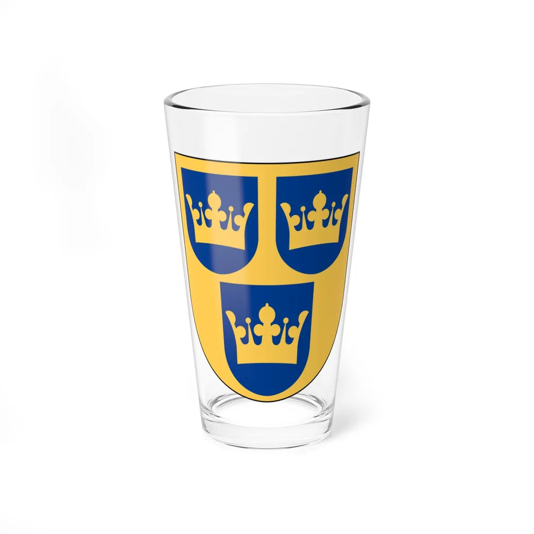 Svenska Heraldiska Föreningen vapen (Sweden) (Coat of Arms) Pint Glass 16oz 16oz - Go Mug Yourself