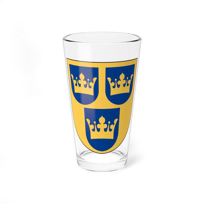 Svenska Heraldiska Föreningen vapen (Sweden) (Coat of Arms) Pint Glass 16oz 16oz - Go Mug Yourself