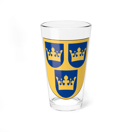 Svenska Heraldiska Föreningen vapen (Sweden) (Coat of Arms) Pint Glass 16oz 16oz - Go Mug Yourself