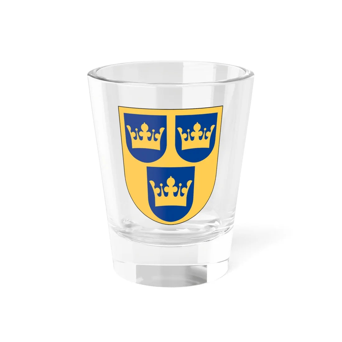 Svenska Heraldiska Föreningen vapen (Sweden) (Coat of Arms) Shot Glass 1.5oz 1.5oz - Go Mug Yourself