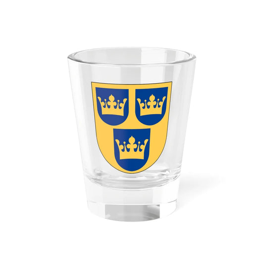 Svenska Heraldiska Föreningen vapen (Sweden) (Coat of Arms) Shot Glass 1.5oz 1.5oz - Go Mug Yourself