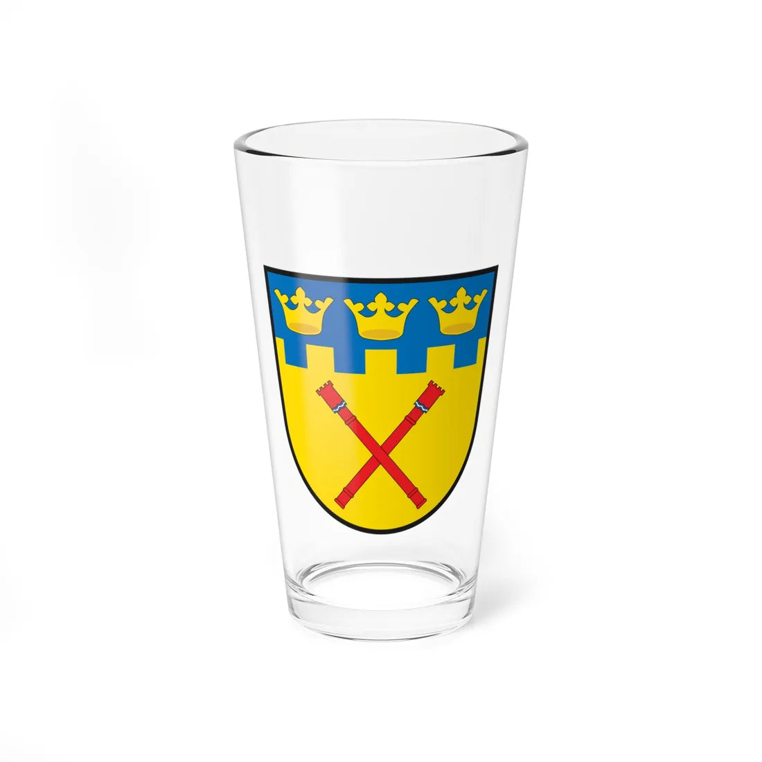 Svenska Kommunalheraldiska Institutet vapen (Sweden) (Coat of Arms) Pint Glass 16oz 16oz - Go Mug Yourself