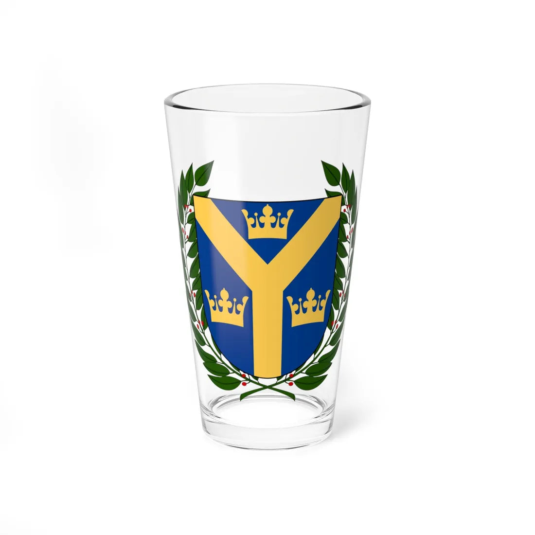 Svenska Nationalkommittén för Genealogi och Heraldik vapen (Sweden) (Coat of Arms) Pint Glass 16oz 16oz - Go Mug Yourself