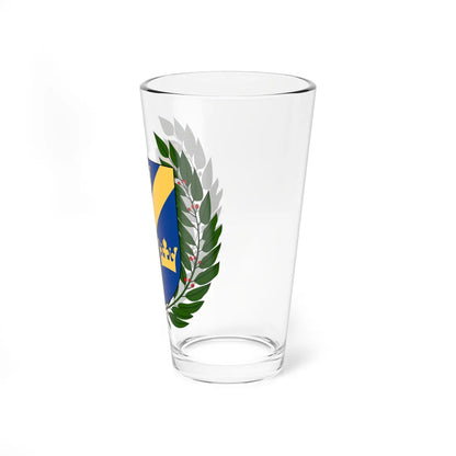 Svenska Nationalkommittén för Genealogi och Heraldik vapen (Sweden) (Coat of Arms) Pint Glass 16oz - Go Mug Yourself