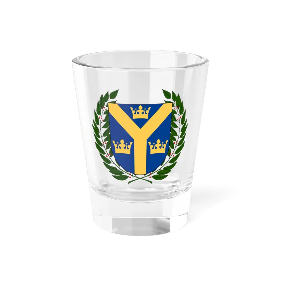 Svenska Nationalkommittén för Genealogi och Heraldik vapen (Sweden) (Coat of Arms) Shot Glass 1.5oz 1.5oz - Go Mug Yourself
