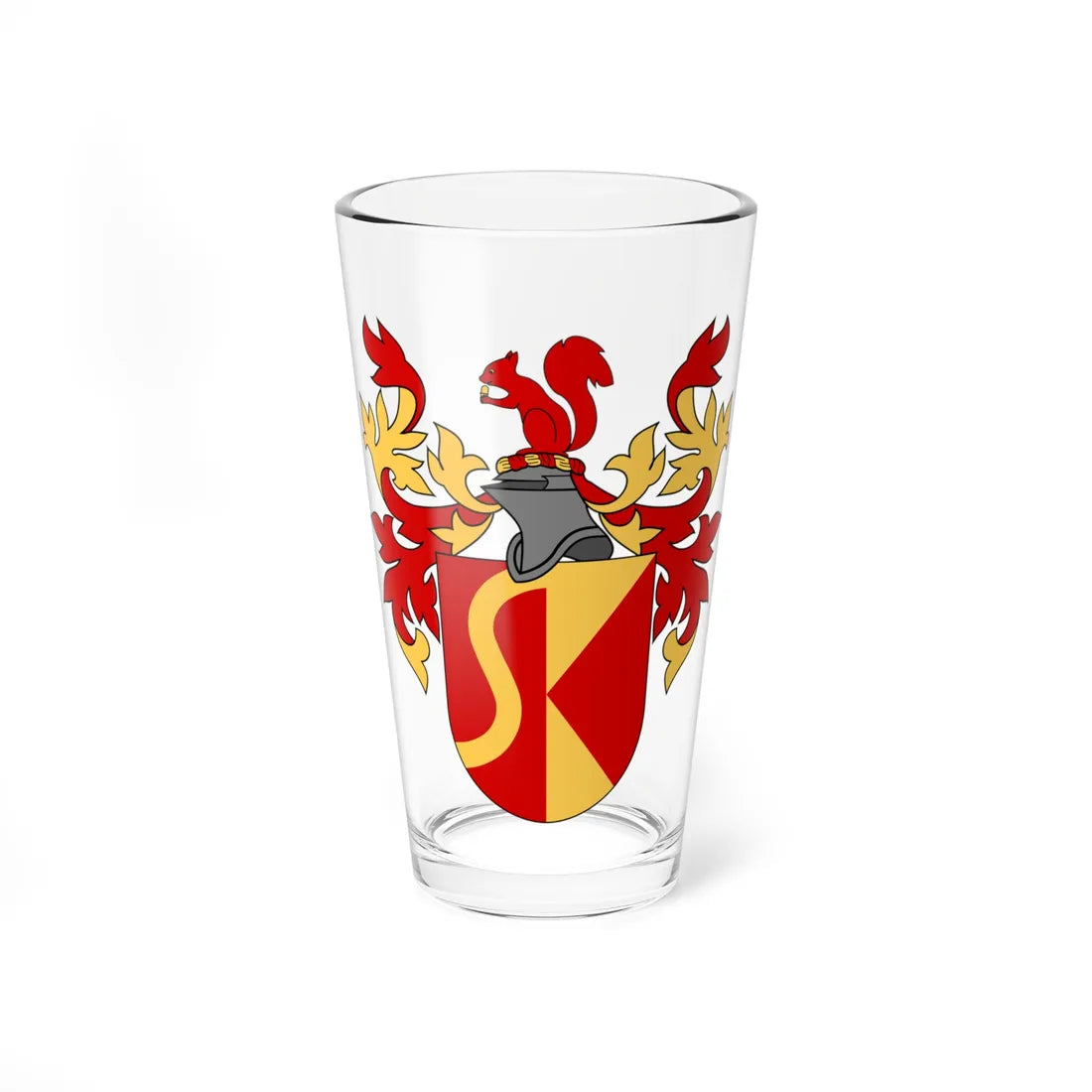 Svenska släktkalendern vapen (Sweden) (Coat of Arms) Pint Glass 16oz 16oz - Go Mug Yourself
