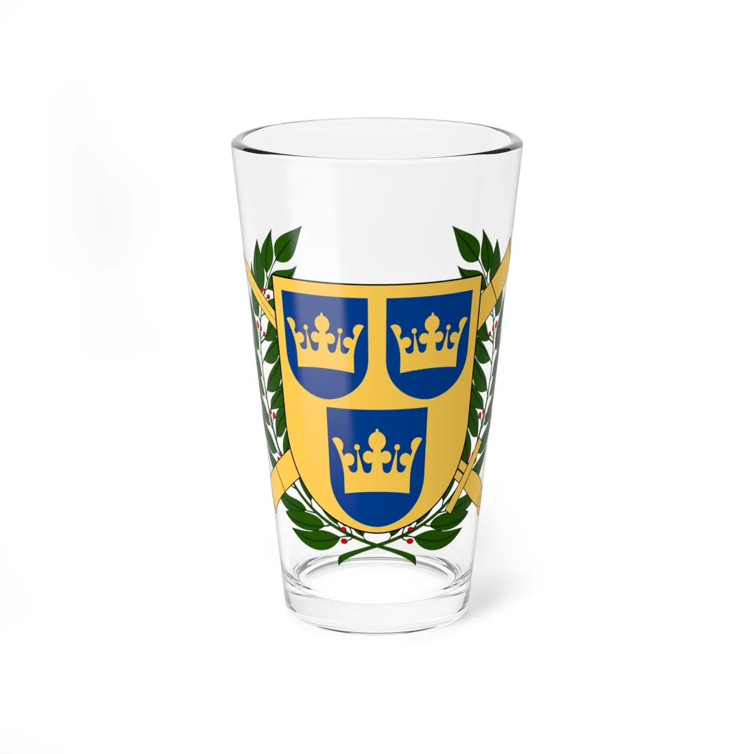 Svenska Vapenkollegiet vapen (Sweden) (Coat of Arms) Pint Glass 16oz 16oz - Go Mug Yourself