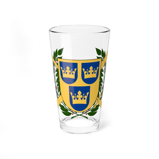 Svenska Vapenkollegiet vapen (Sweden) (Coat of Arms) Pint Glass 16oz 16oz - Go Mug Yourself